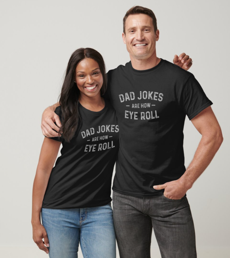 Dad Jokes are How Eye Roll - Funny Fathers Day Gif T-Shirt