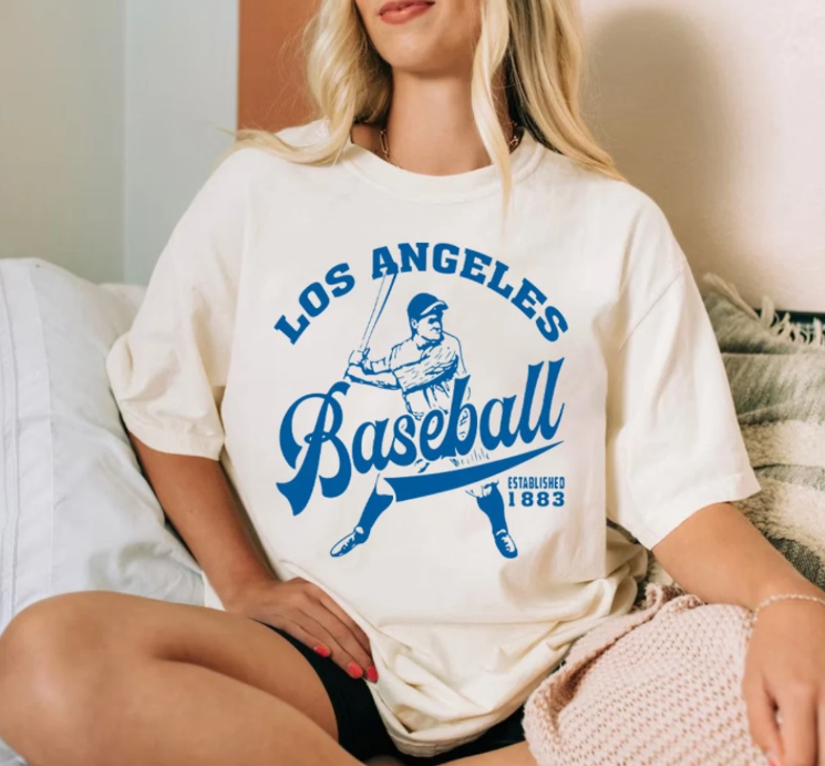 Los Angeles Baseball Vintage Est 1883 Comfort Color Unisex Tshirt, Los Angeles Baseball Gameday Shirt, LA Sports Shirt, American Baseball