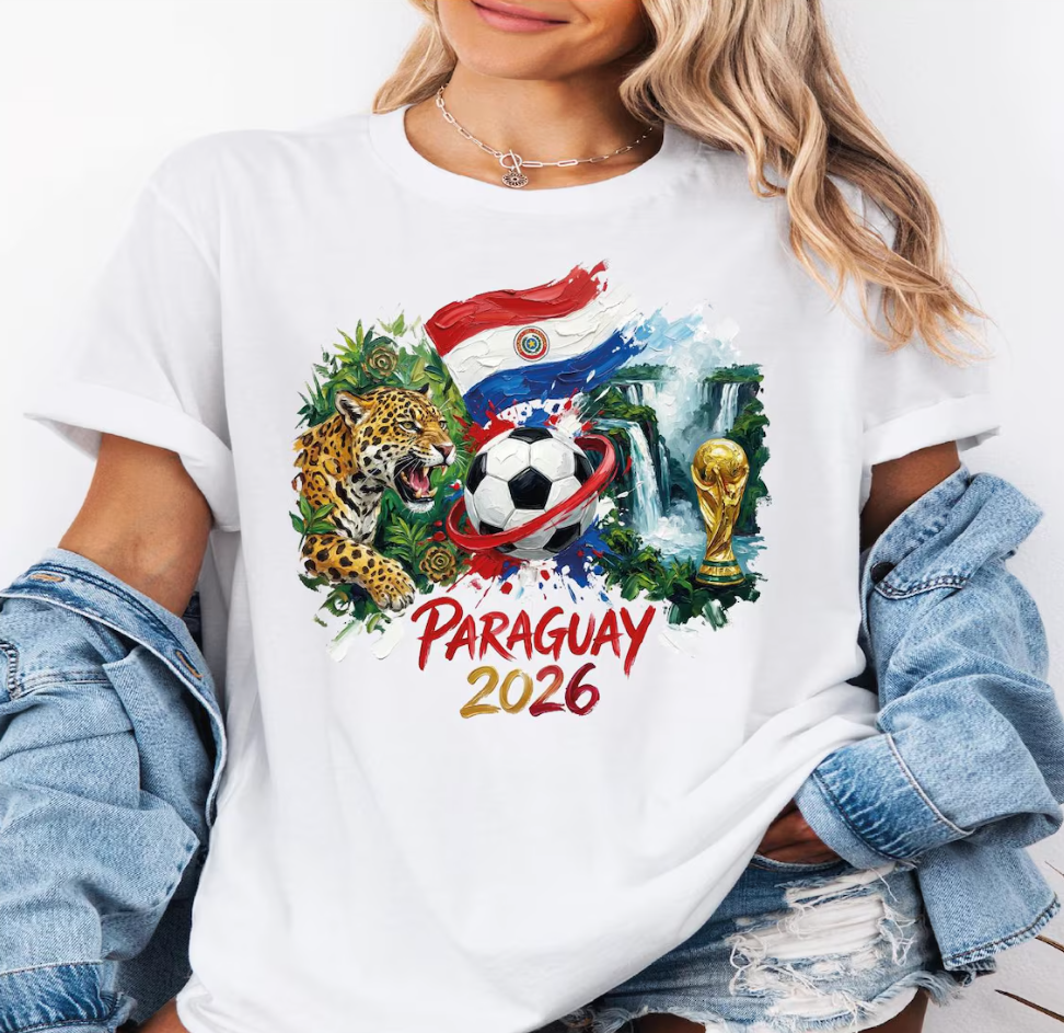 Paraguay 2026 World Cup Shirt, Paraguay Soccer T-Shirt, Football Fan Tee, Jaguar Graphic Shirt, FIFA 2026 Fan Gift, Paraguay Fan Shirt