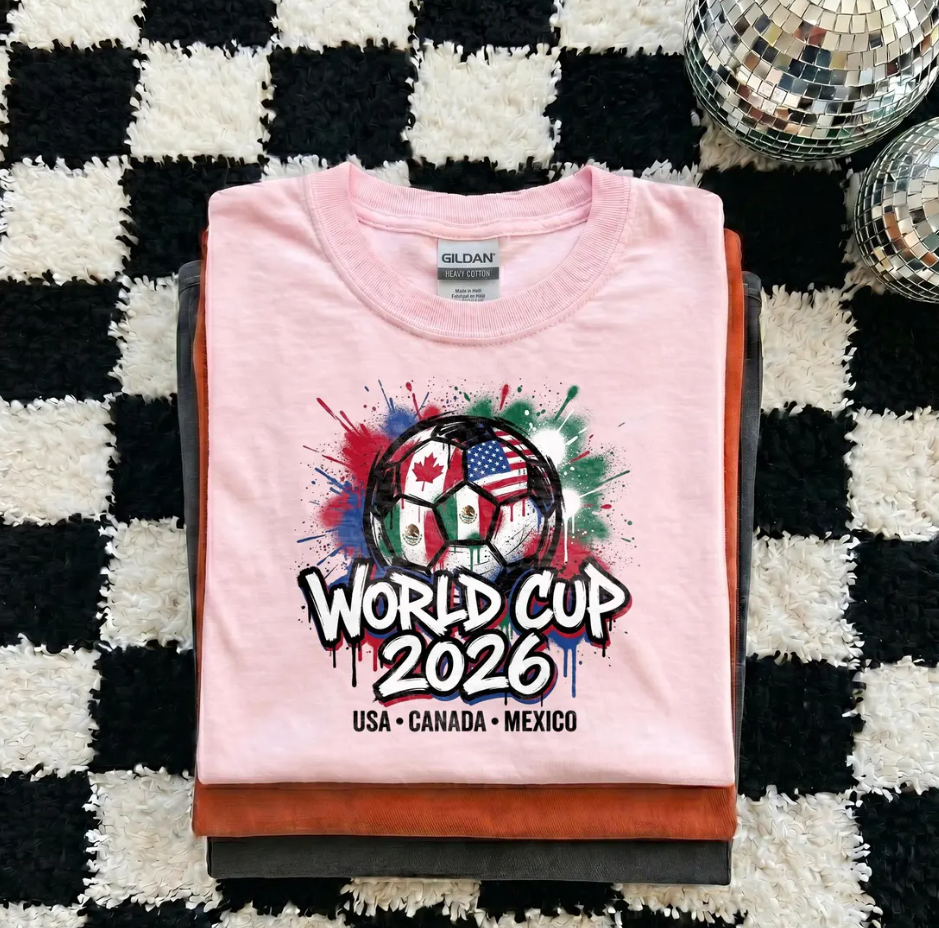 FIFA World Cup 2026 Shirt, USA Canada Mexico Host Soccer Tee, World Cup 26 Trophy Fan Gift, Football Supporter Tee