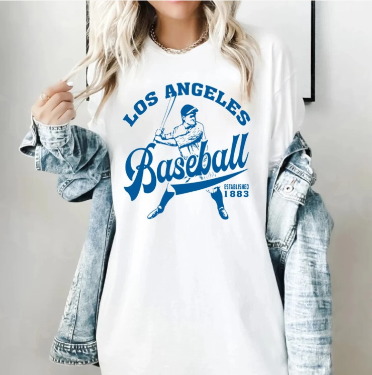 Los Angeles Baseball Vintage Est 1883 Comfort Color Unisex Tshirt, Los Angeles Baseball Gameday Shirt, LA Sports Shirt, American Baseball
