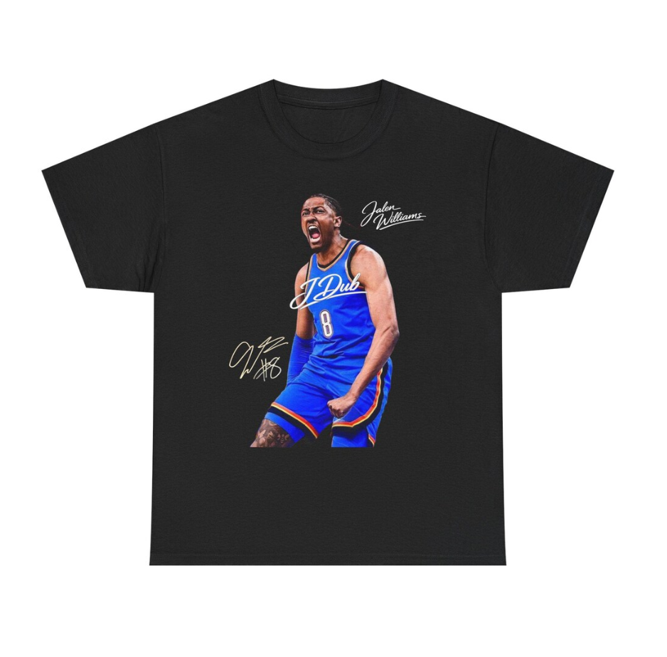 Jalen Williams OKC T Shirt JDUB! Autograph Edition Graphic Tee