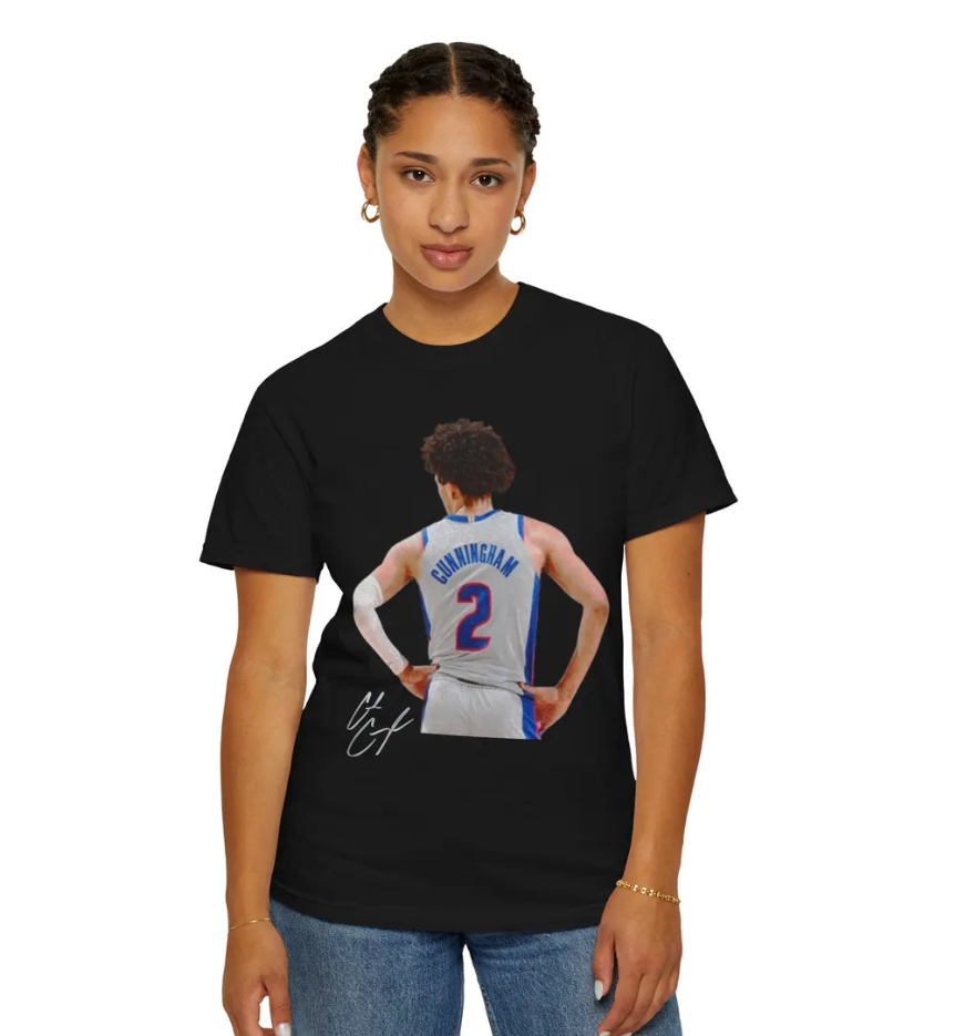 Detroit Cade Cunningham T Shirt, Sports Shirt