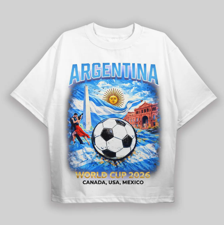 Argentina World Cup 2026 Shirt Soccer Fan Tee Argentina Football Shirt Vintage Graphic Game Day Outfit Canada USA Mexico Unisex Gift.