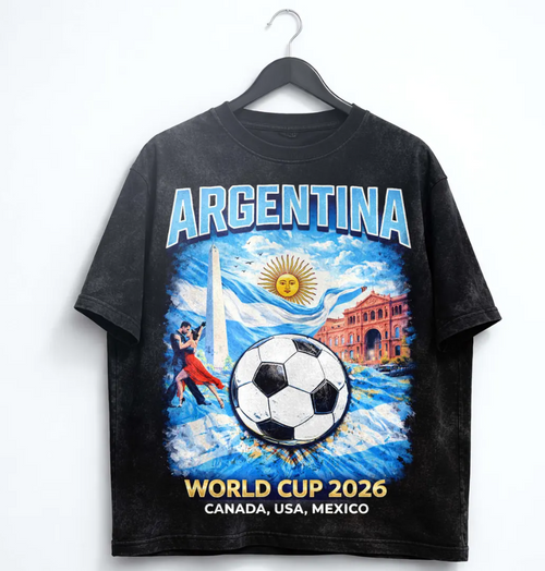 Argentina World Cup 2026 Shirt Soccer Fan Tee Argentina Football Shirt Vintage Graphic Game Day Outfit Canada USA Mexico Unisex Gift.