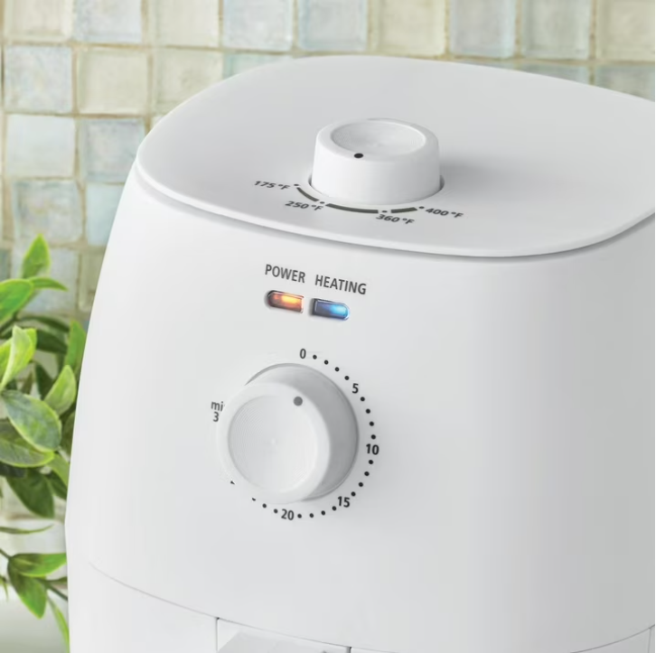 Mainstays 2.2 qt Air Fryer, Arctic White - Automatic Shutoff