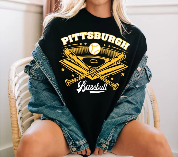 Pittsburgh Baseball Comfort Color Unisex Tshirt, Pittsburgh Baseball Gameday Retro Vintage Style Shirt, Pittsburgh Sports Shirt, For Fans