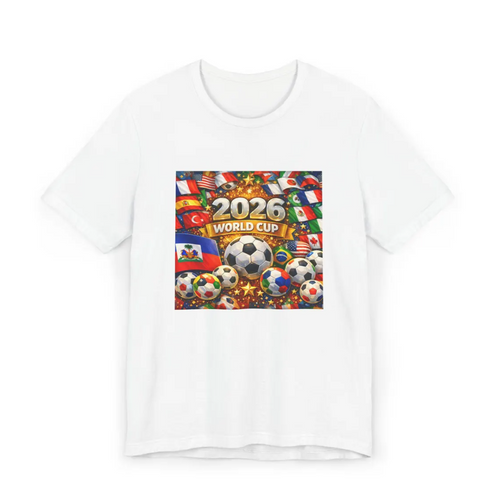 2026 World Cup Soccer Ball Collage T-Shirt | International Flags, Football Fan Tee
