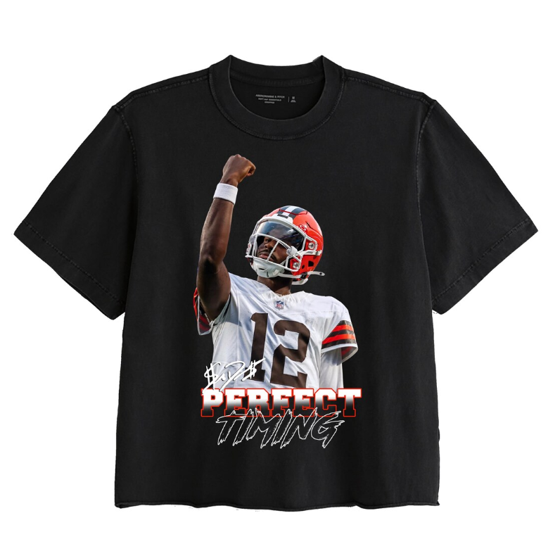 Shedeur Sanders Browns Graphic Tees Football Lendendary Cleveland Perfect Timing