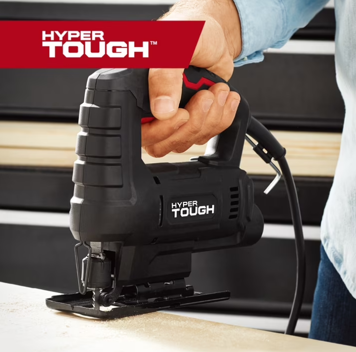 Hyper Tough 3.5-Amp Corded Jig Saw, Corded, 120 Volt, Model Number 44002, for Wood-Cutting