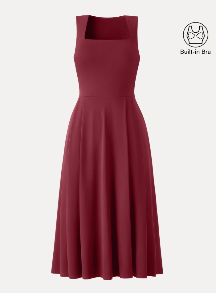 The Anytime Little Black Bra Dress with Pockets
