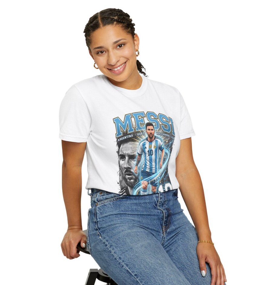 Lionel Messi Shirt Football, Soccer Custom Vintage Design, High Quality T Shirt, Argentina, Inter Miami, messi argentina, leo messi shirt