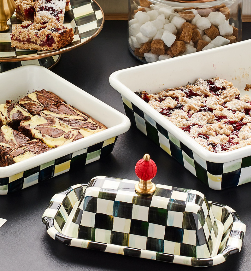 MacKenzie-Childs Courtly Check Butter Box