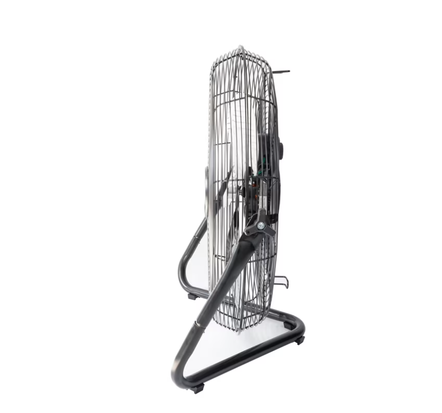Mainstays 20" 3-Speed High Velocity Tiltable Black Steel Floor Fan