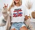 Croatia Football T-Shirt 2026, Croatia Soccer Fan Gift, Croatian Flag Jersey Style Tee, Vatreni Soccer Shirt, Croatia 2026 Men Women Kids