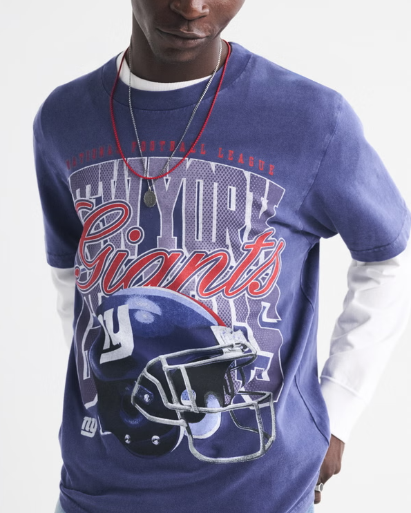 New York Giants Vintage Inspired Graphic Tee - Vintage NFL Fan Shirt