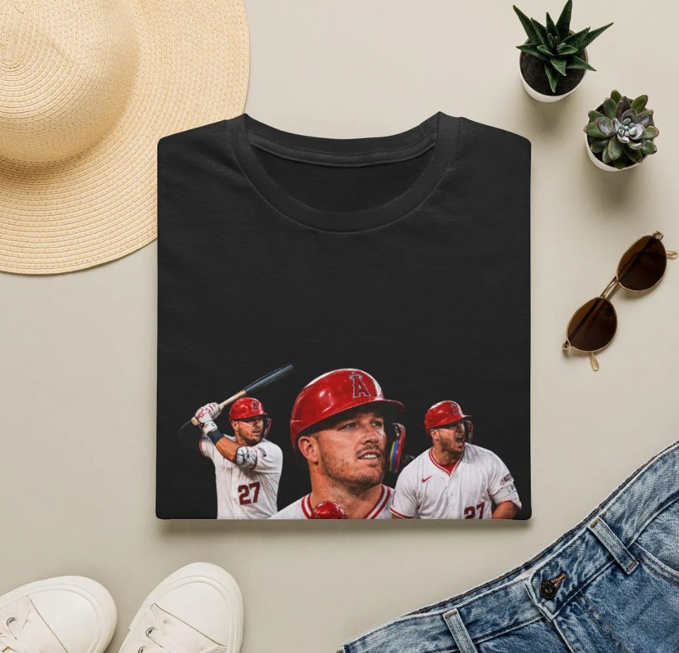 Mike Trout collage T-Shirt Baseball Player, Angels MLB, Sports Tee