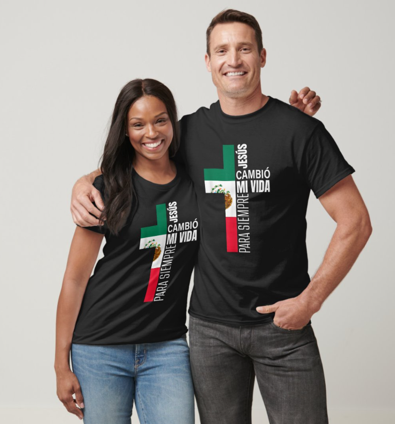 Jesus Christian Spanish Gifts Dad Fathers Day Mexi T-Shirt