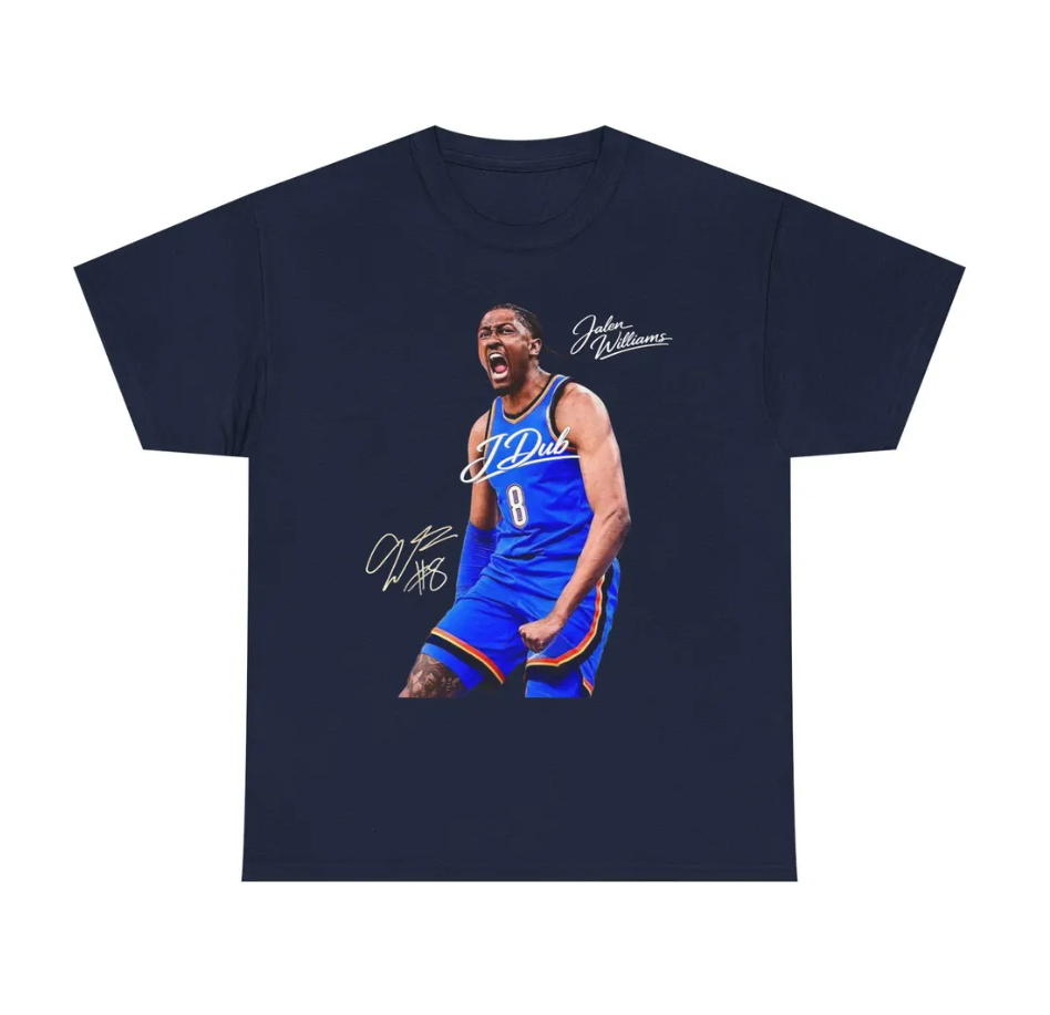 Jalen Williams OKC T Shirt JDUB! Autograph Edition Graphic Tee