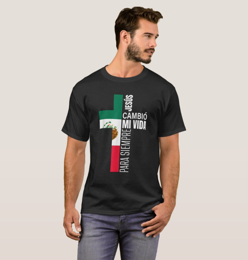 Jesus Christian Spanish Gifts Dad Fathers Day Mexi T-Shirt