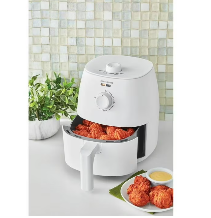 Mainstays 2.2 qt Air Fryer, Arctic White - Automatic Shutoff