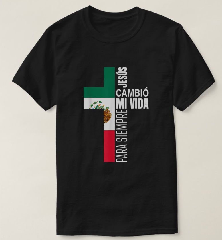 Jesus Christian Spanish Gifts Dad Fathers Day Mexi T-Shirt