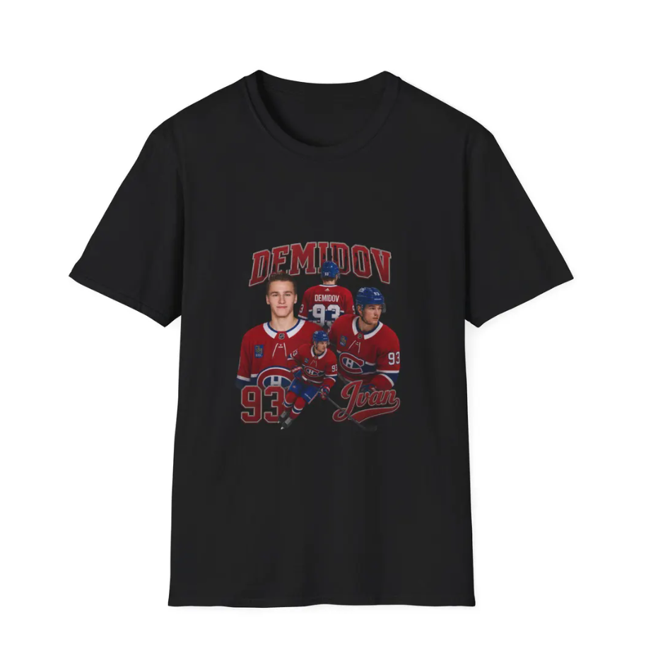 Ivan Demidov Hockey Players T-Shirt Vintage Hockey Jersey Graphic