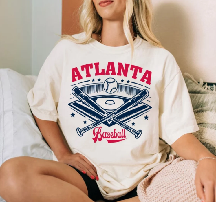 Atlanta Baseball Comfort Color Vintage Style Unisex Tshirt, Atlanta Baseball Gameday Classic Shirt, Atlanta Sports Retro Shirt, For Fans