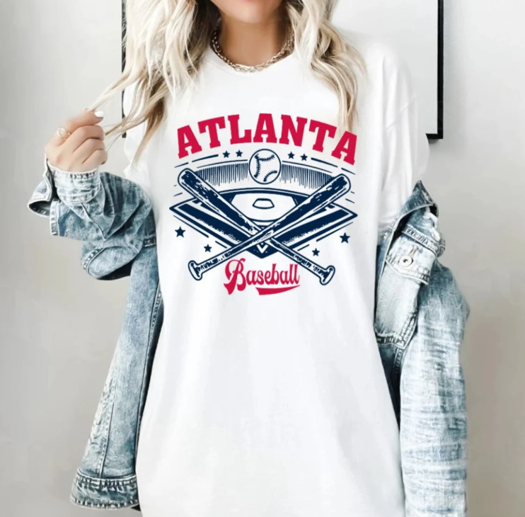 Atlanta Baseball Comfort Color Vintage Style Unisex Tshirt, Atlanta Baseball Gameday Classic Shirt, Atlanta Sports Retro Shirt, For Fans
