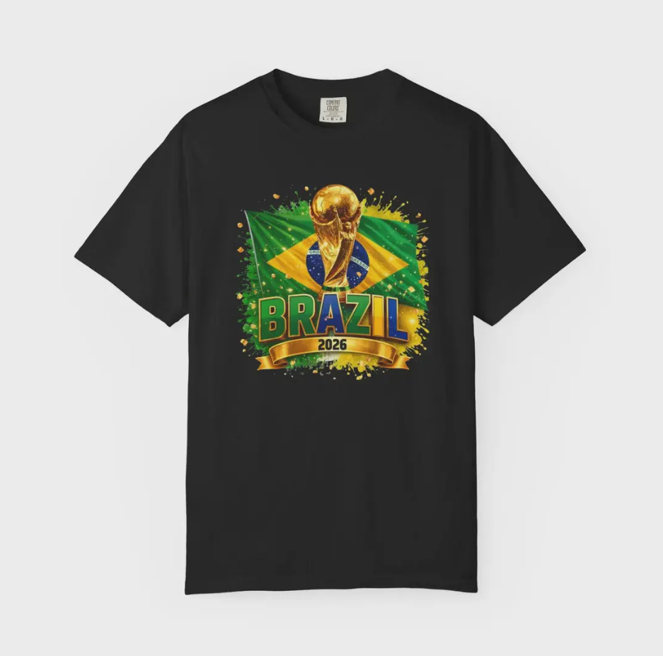 Brazil World Cup Shirt Trophy T-shirt | Brazil Flag Soccer 2026