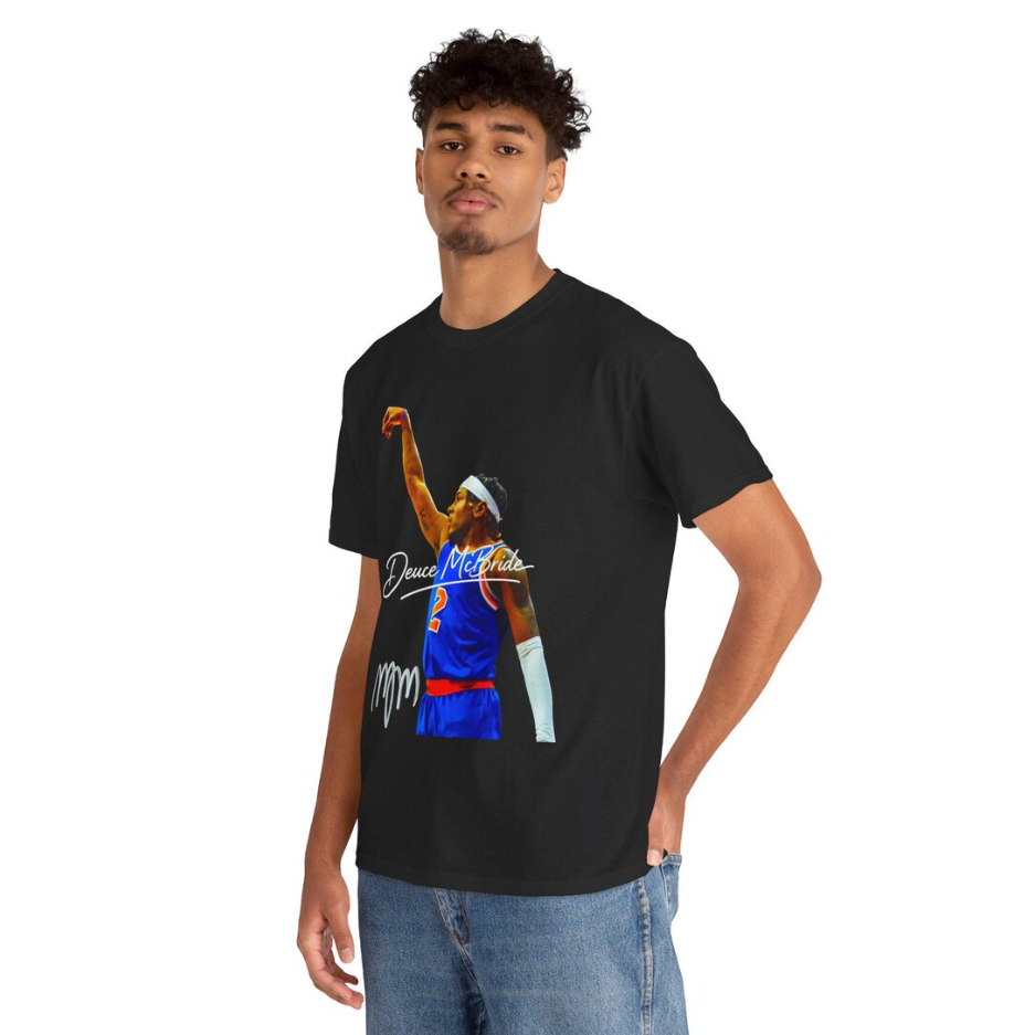 Deuce McBride New York T Shirt Autograph Edition Basketball Player Tee
