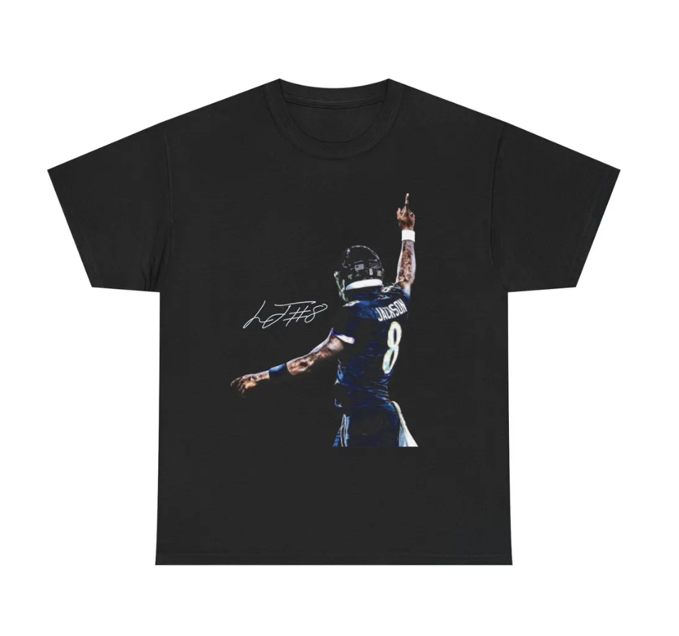 Lamar Jackson Baltimore T Shirt Autograph Edition Graphic Tee