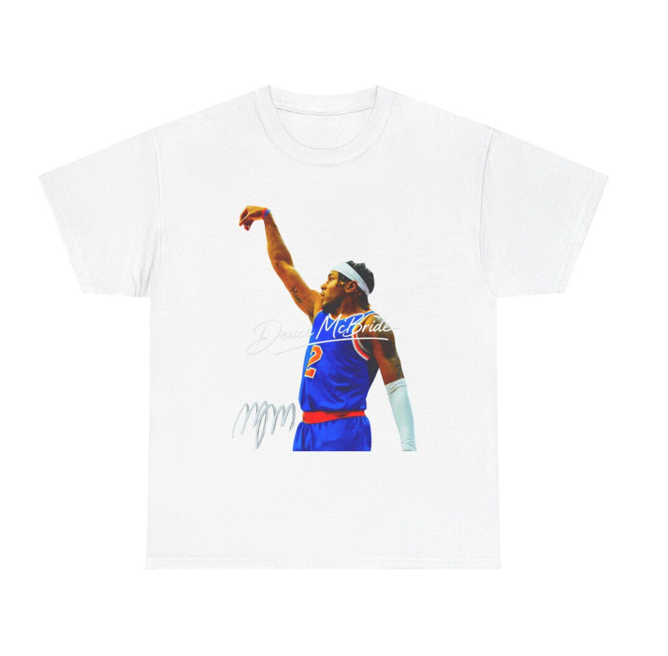 Deuce McBride New York T Shirt Autograph Edition Basketball Player Tee