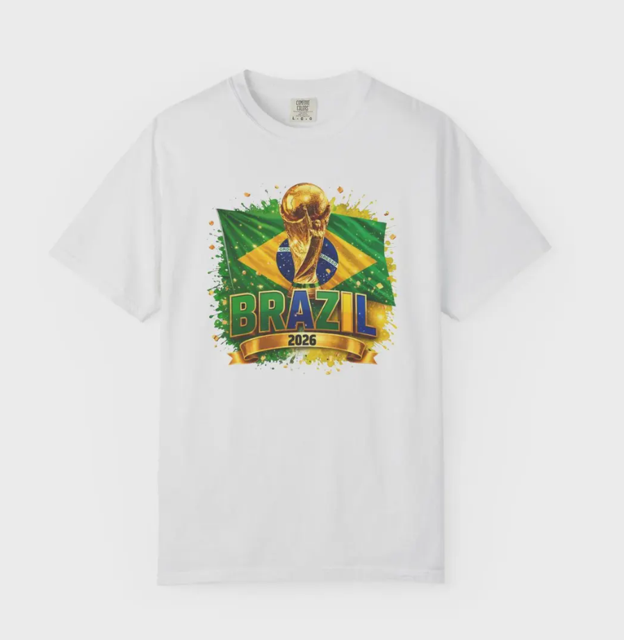 Brazil World Cup Shirt Trophy T-shirt | Brazil Flag Soccer 2026