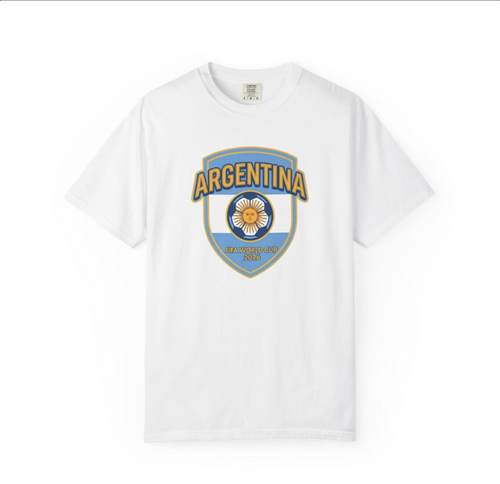 Argentina Soccer Crest T-Shirt World Cup Football Badge