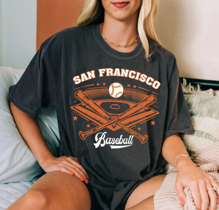 San Francisco Baseball Vintage Comfort Color Unisex Tshirt, San Francisco Baseball Gameday Retro 90s Style Shirt, SF Sports Shirt, For Fans
