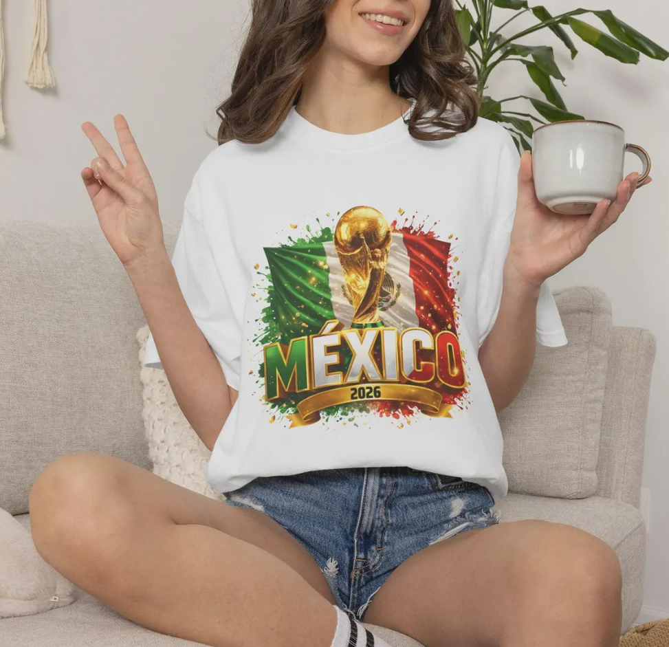 Mexico 2026 World Cup Soccer T-Shirt, National Team Fan Apparel