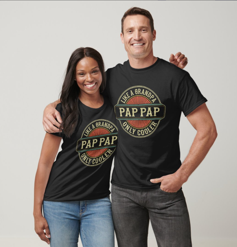 Pap Pap Like a Grandpa Only Cooler Fathers Day T-Shirt