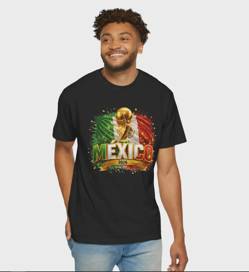 Mexico 2026 World Cup Soccer T-Shirt, National Team Fan Apparel