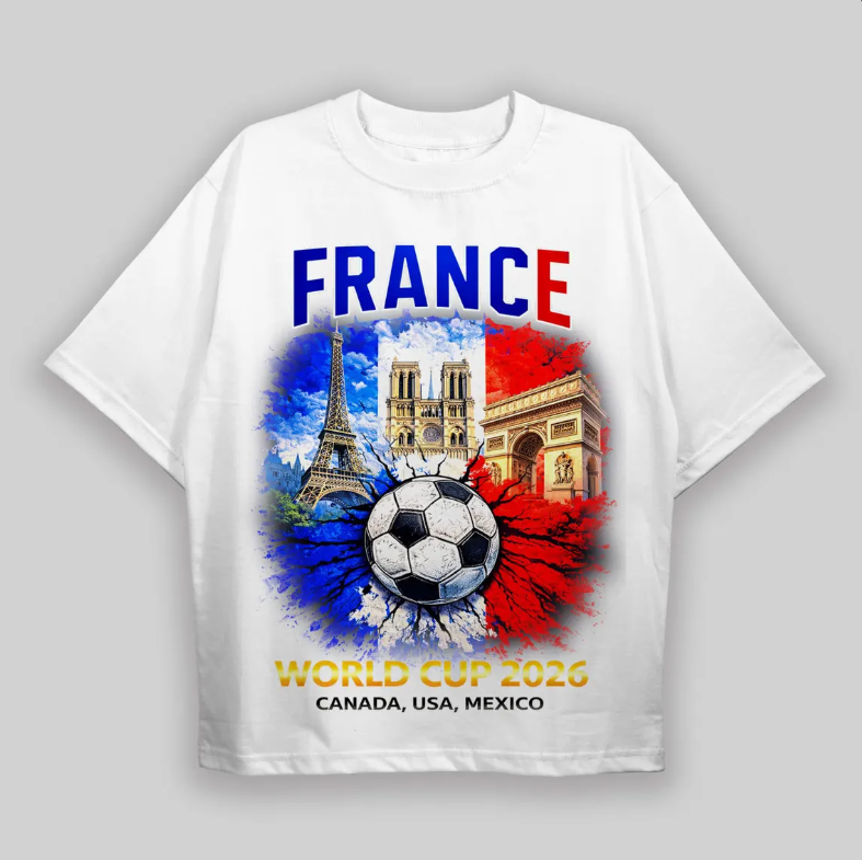 France Soccer Shirt 2026 World Cup Football Fan Tee Paris Graphic T Shirt Game Day Outfit French Flag Sports Tee Unisex Gift