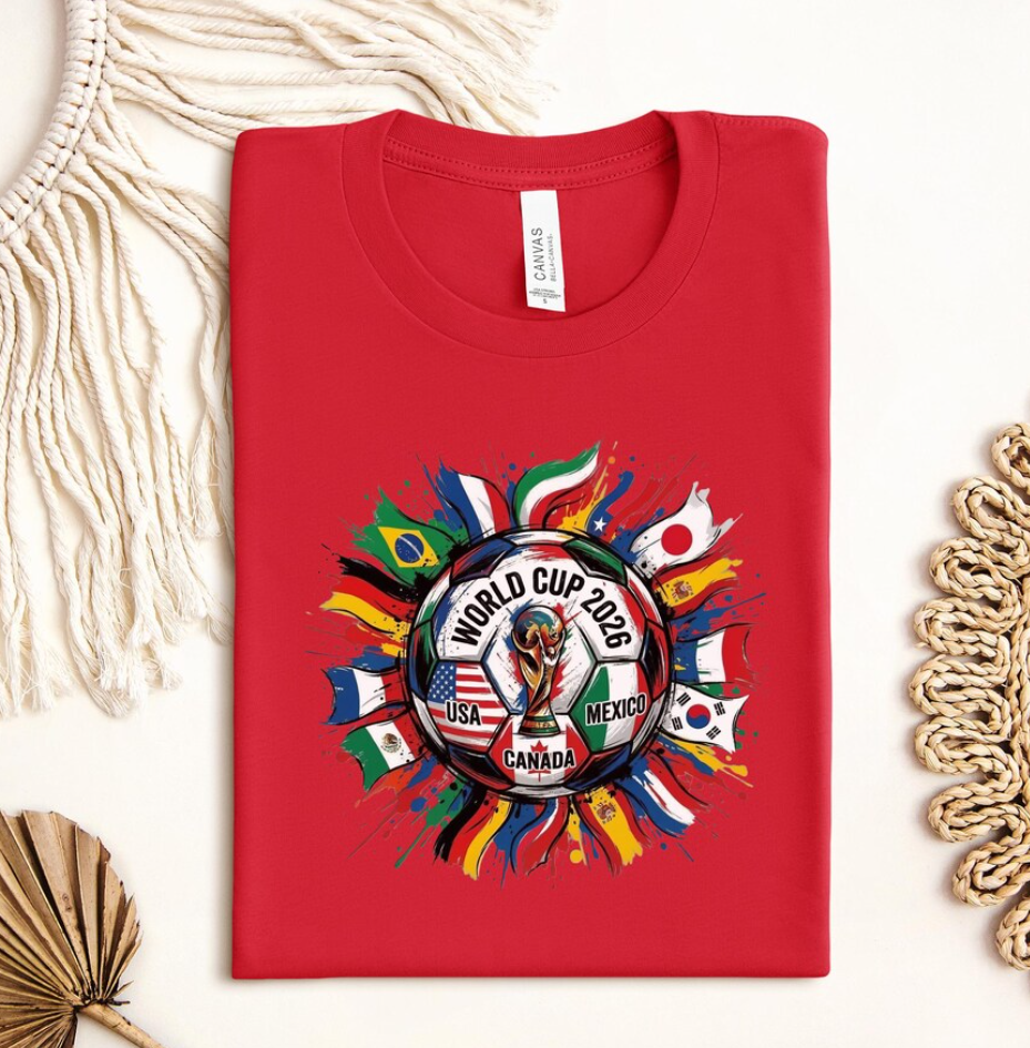 World Cup 2026 Shirt Soccer Fan Tee USA Canada Mexico World Cup Gift Soccer Shirt Men Women World Cup Fan Tee International Soccer