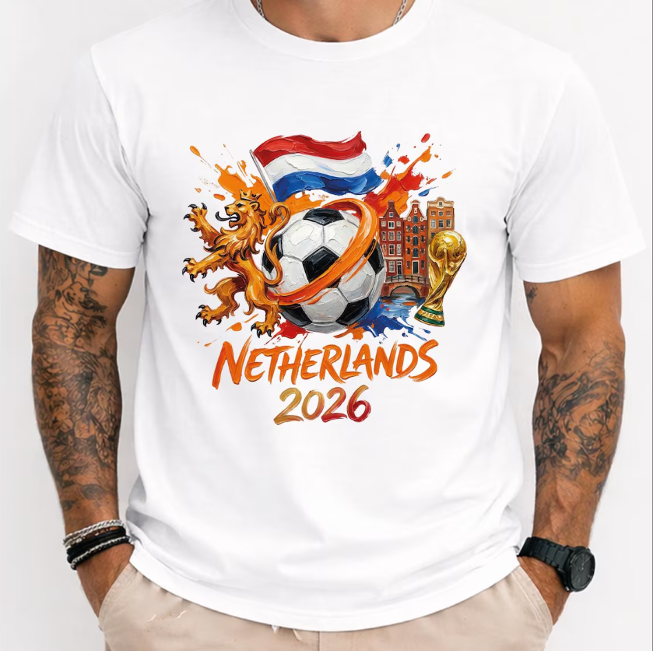 Netherlands 2026 World Cup Shirt Dutch Football T Shirt Soccer Fan Tee Holland Flag Futbol Shirt Trending Gift For Men Women