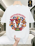 World Cup Themed Men's Short-Sleeve Crew Neck T-Shirt with Vibrant Radish Design