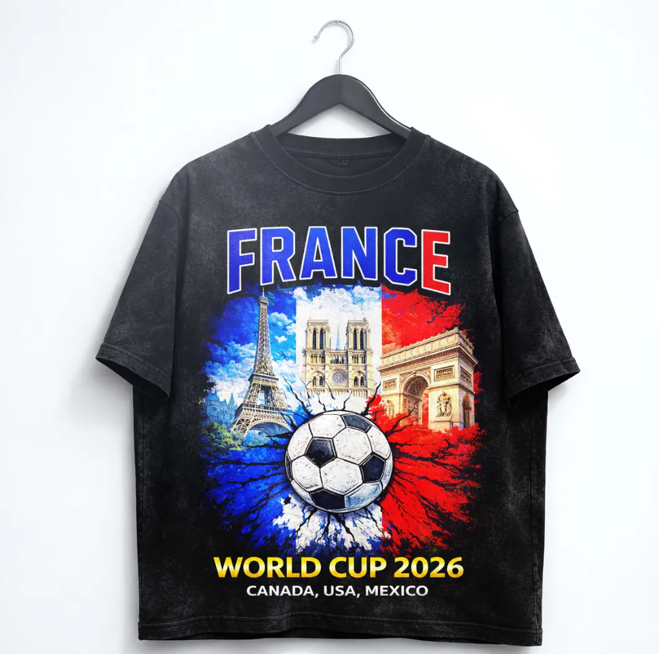 France Soccer Shirt 2026 World Cup Football Fan Tee Paris Graphic T Shirt Game Day Outfit French Flag Sports Tee Unisex Gift