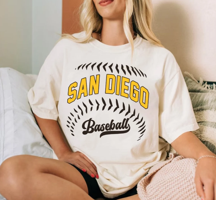 San Diego Baseball Vintage Minimalist Style Comfort Color Tshirt, San Diego Baseball Gameday Retro 90s Shirt, San Diego Sports Tee, For Her