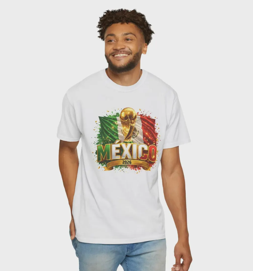 Mexico 2026 World Cup Soccer T-Shirt, National Team Fan Apparel