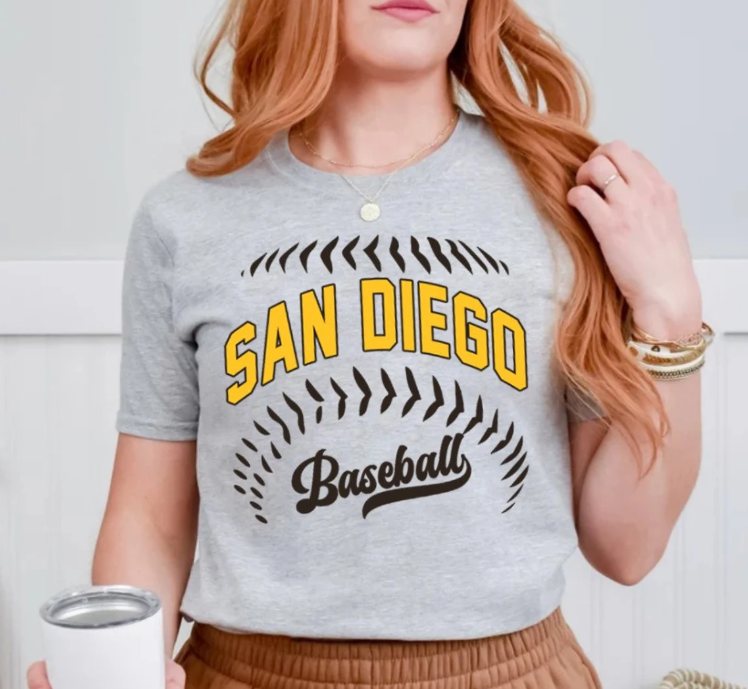 San Diego Baseball Vintage Minimalist Style Comfort Color Tshirt, San Diego Baseball Gameday Retro 90s Shirt, San Diego Sports Tee, For Her
