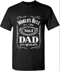 World´s Best No. 1 Dad Daddy Father Day giftsT-Shirt Black