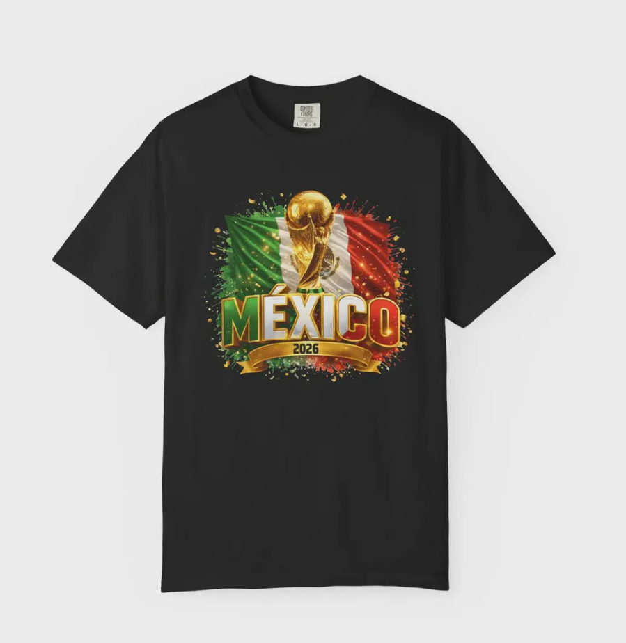 Mexico 2026 World Cup Soccer T-Shirt, National Team Fan Apparel