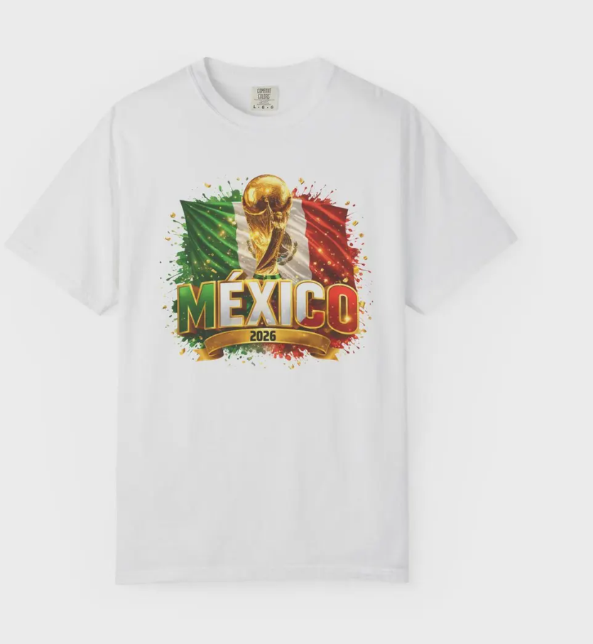 Mexico 2026 World Cup Soccer T-Shirt, National Team Fan Apparel